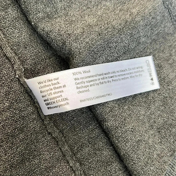 NWT Eileen Fisher 100% Wool Cardigan - Picture 8 of 10